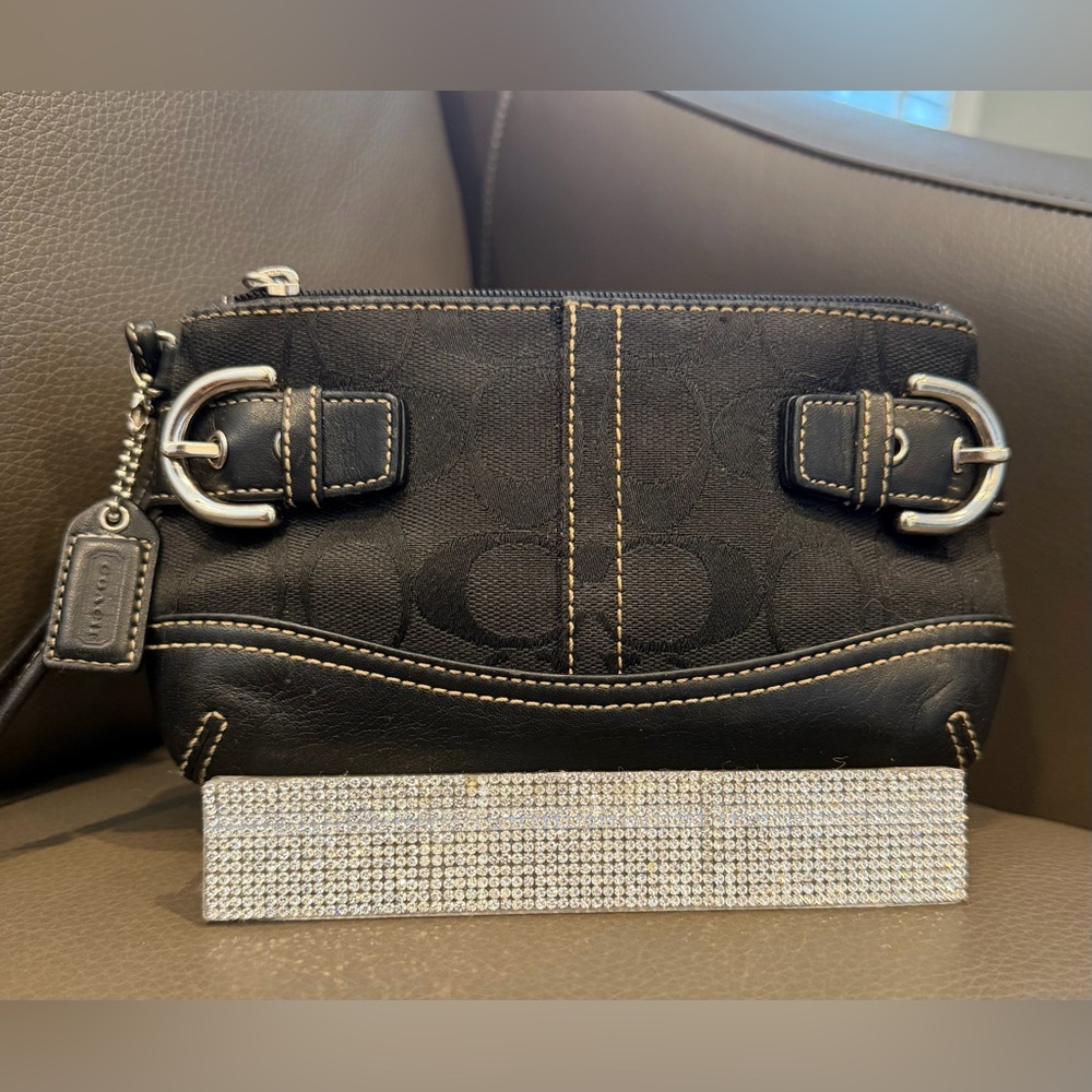 Coach Soho Buckle Signature Canvas Wristlet